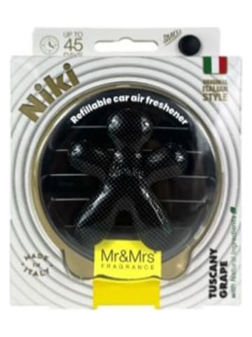 Mr & Mrs Fragrance Zapach samochodowy "Niki - Tuscany Grape" w kolorze czarnym