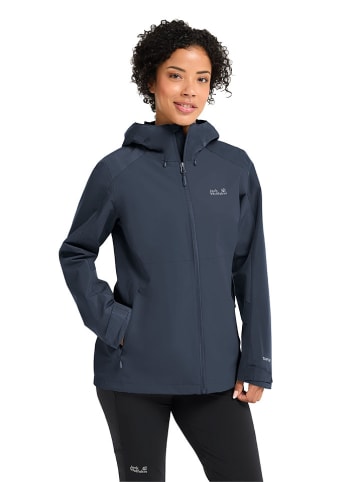 Jack Wolfskin Regenjacke "Wildbound" in Dunkelblau