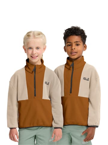 Jack Wolfskin Bluza polarowa "Taunus" w kolorze jasnobrązowo-beżowym