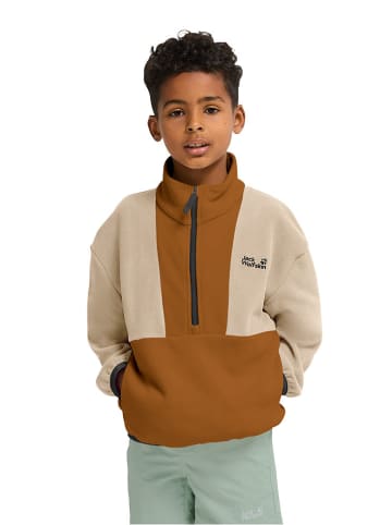 Jack Wolfskin Bluza polarowa "Taunus" w kolorze jasnobrązowo-beżowym
