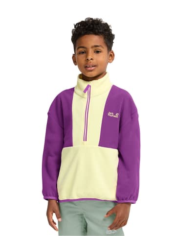 Jack Wolfskin Bluza polarowa "Taunus" w kolorze fioletowo-kremowym