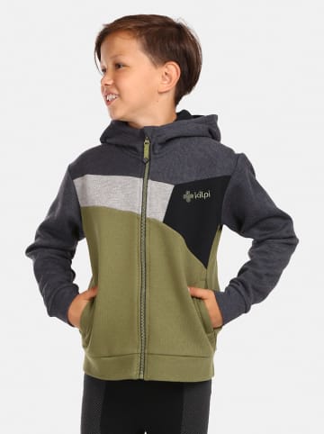 Kilpi Sweatjacke "Preda" in Khaki/ Anthrazit