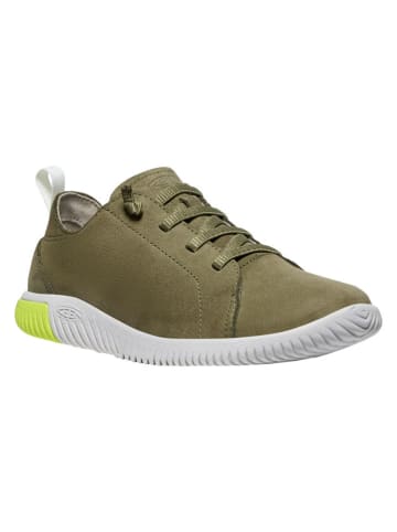Keen Leder-Sneakers "KNX Lace" in Oliv