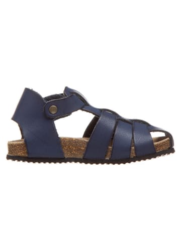 billowy Leren enkelsandalen donkerblauw