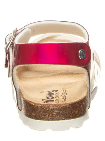 billowy Sandały w kolorze srebrno-różowym