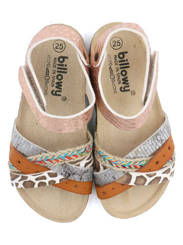 billowy Sandalen in Rosa/ Bunt