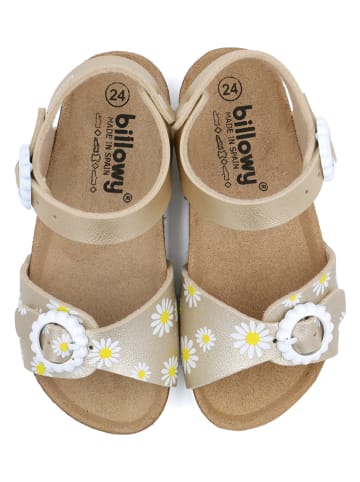 billowy Sandalen in Gold