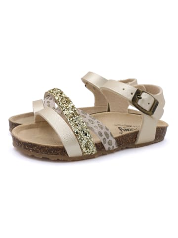 billowy Sandalen in Gold