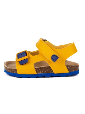 billowy Sandalen in Dunkelblau/ Gelb