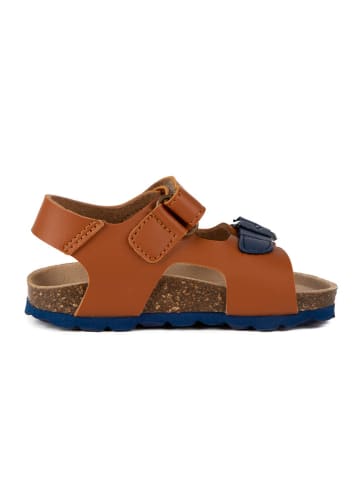 billowy Sandalen camel/donkerblauw