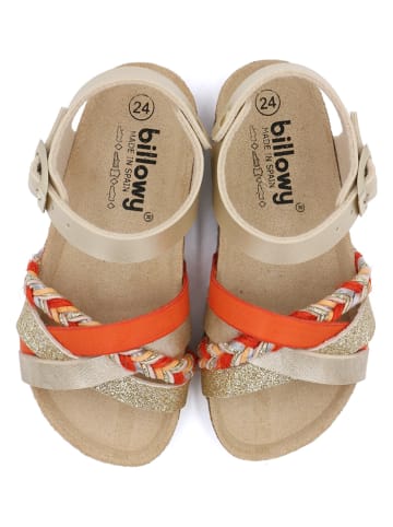 billowy Sandalen in Gold