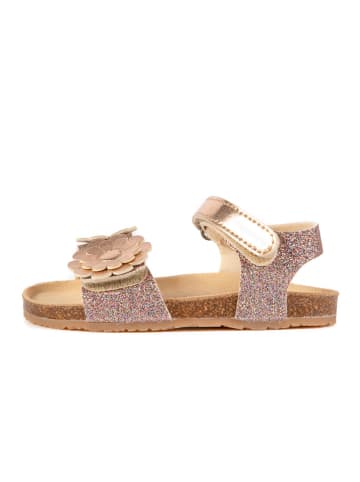billowy Sandalen in Bunt/ Gold