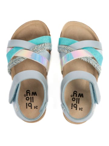 billowy Sandalen "Rosso" lichtblauw