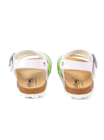 billowy Sandalen in Weiß/ Bunt