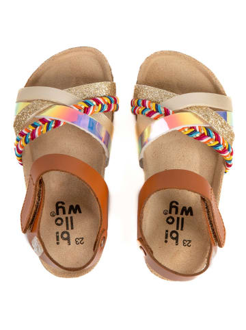 billowy Sandalen "Rosso" in Hellbraun