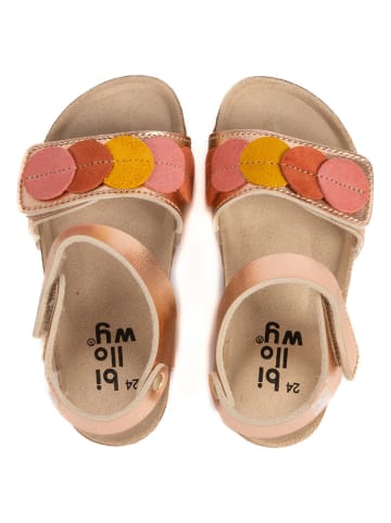 billowy Skórzane sandały "Rosso" w kolorze jasnoróżowym