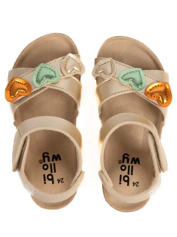 billowy Sandalen "Rosso" in Gold