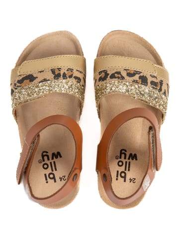 billowy Sandalen "Rosso" in Hellbraun