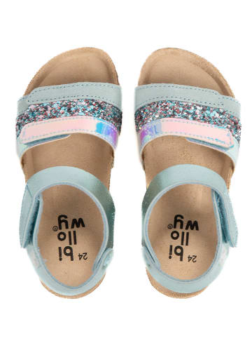 billowy Sandalen "Rosso" in Hellblau