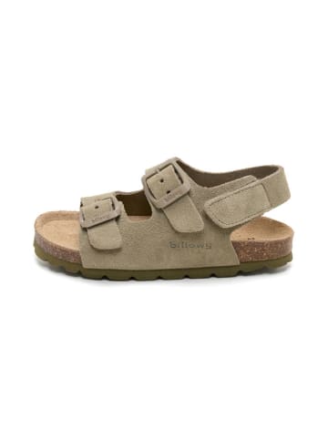 billowy Leren sandalen beige