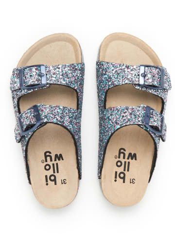 billowy Pantoletten in Hellblau