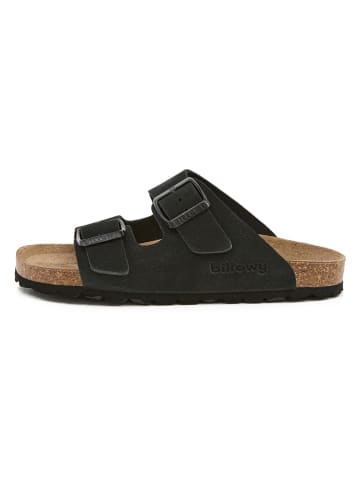 billowy Leren slippers zwart