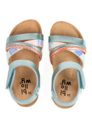 billowy Sandalen "Rosso" lichtblauw