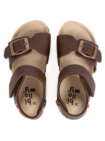 billowy Sandalen "Rosso" bruin