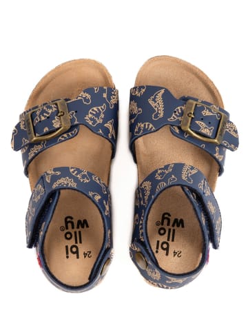 billowy Sandalen "Rosso" donkerblauw