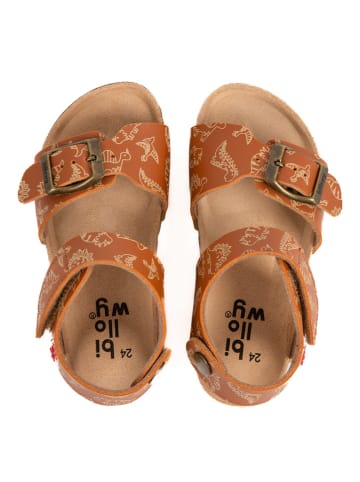 billowy Sandalen "Rosso" in Hellbraun