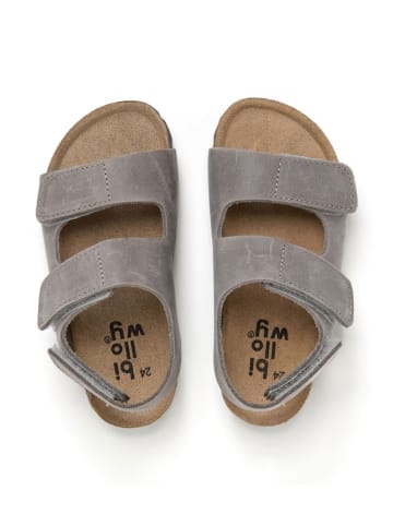 billowy Leren sandalen grijs