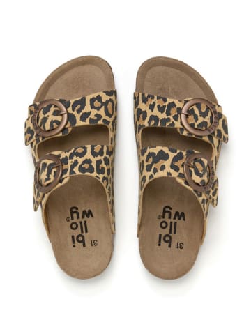 billowy Pantoletten in Beige