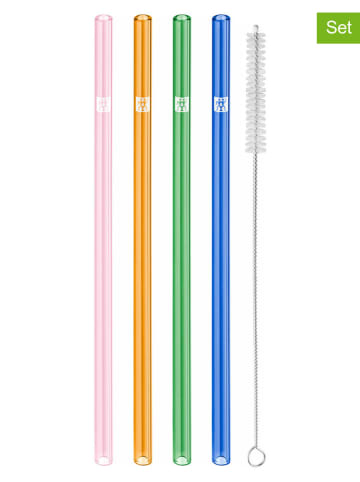 Zwilling 4-delige set: rietjes meerkleurig - (L)23 cm