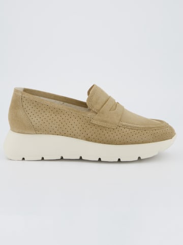 Paul Green Leder-Mokassins in Beige