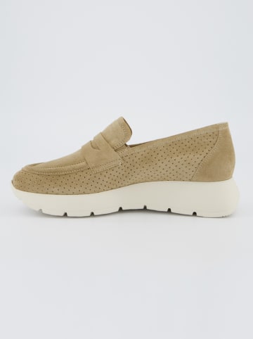 Paul Green Leder-Mokassins in Beige