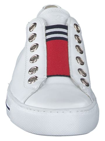 Paul Green Skórzane slippersy w kolorze biało-czerwonym