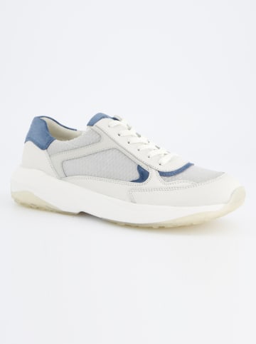 Paul Green Leren sneakers blauw/grijs/crème