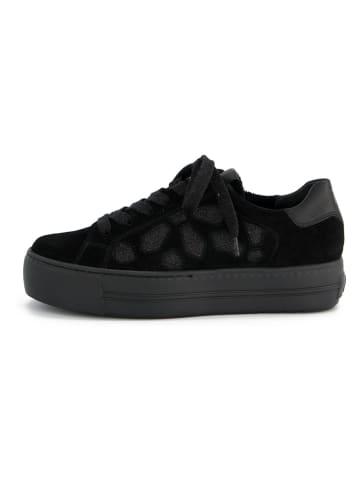 Paul Green Leder-Sneakers in Schwarz