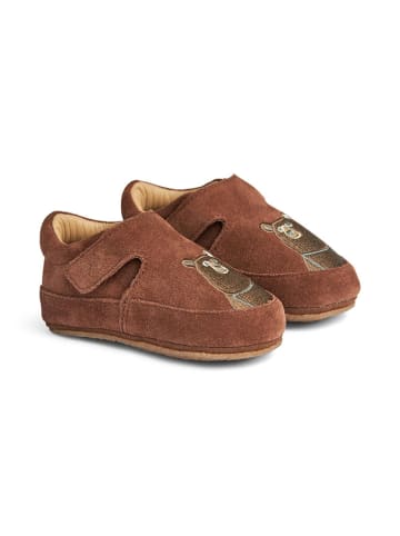 Wheat Leren pantoffels bruin