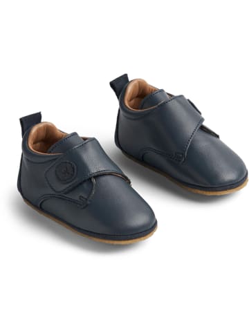Wheat Leren pantoffels "Dakota" donkerblauw