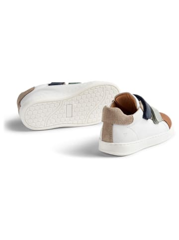 Wheat Skórzane sneakersy w kolorze biało-brązowym