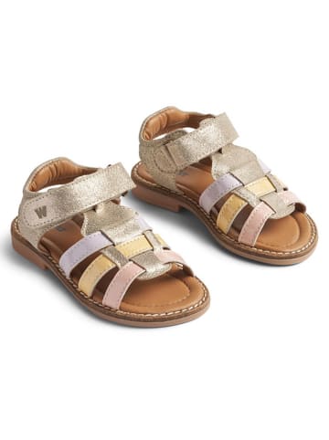 Wheat Leren sandalen goudkleurig