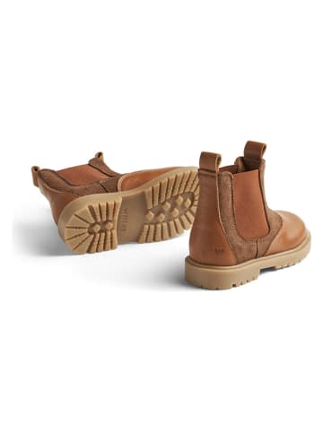 Wheat Leder-Chelsea-Boots "Kana" in Hellbraun