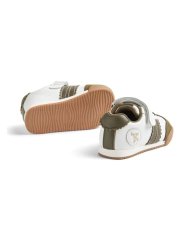 Wheat Skórzane sneakersy "Spectra" w kolorze biało-oliwkowym