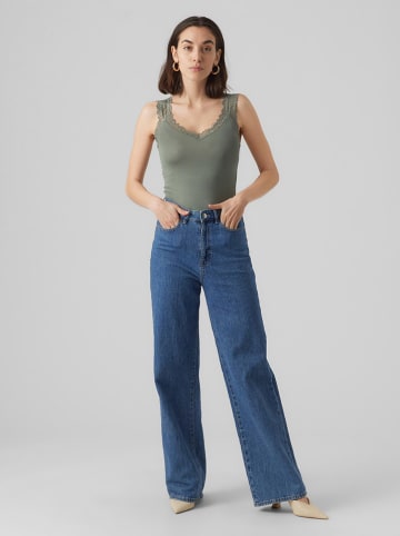 ONLY Top "Rosa" w kolorze ciemnozielonym