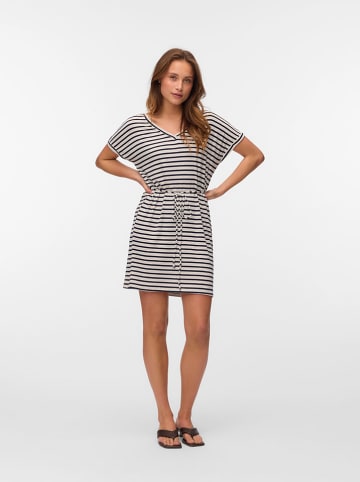 Vero Moda Kleid in Creme/ Dunkelblau