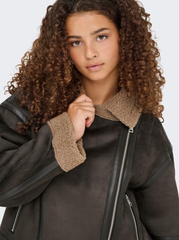 ONLY Kunstlederjacke "ONLKendra LIFE BOND OVERSIZJACKET" in Braun