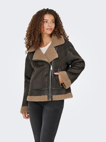 ONLY Kunstleren jas "ONLKendra LIFE BOND OVERSIZJACKET" bruin