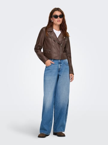 ONLY Kurtka w kolorze brązowym ze skóry syntetycznej