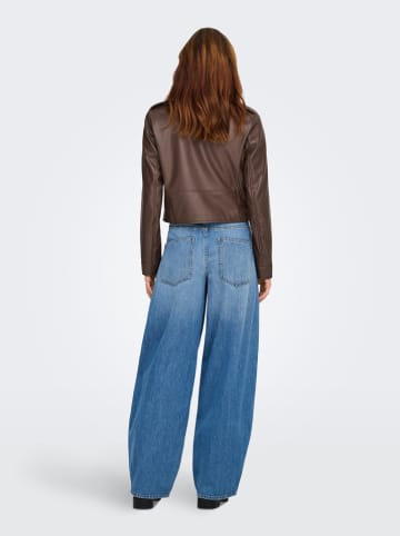 ONLY Kurtka w kolorze brązowym ze skóry syntetycznej